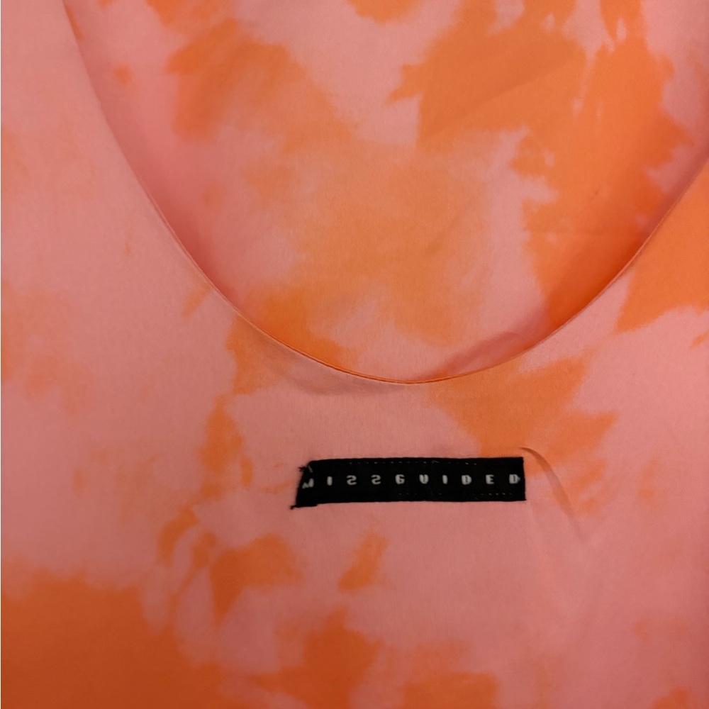 Missguided Orange Tie-Dye Maxi Dress